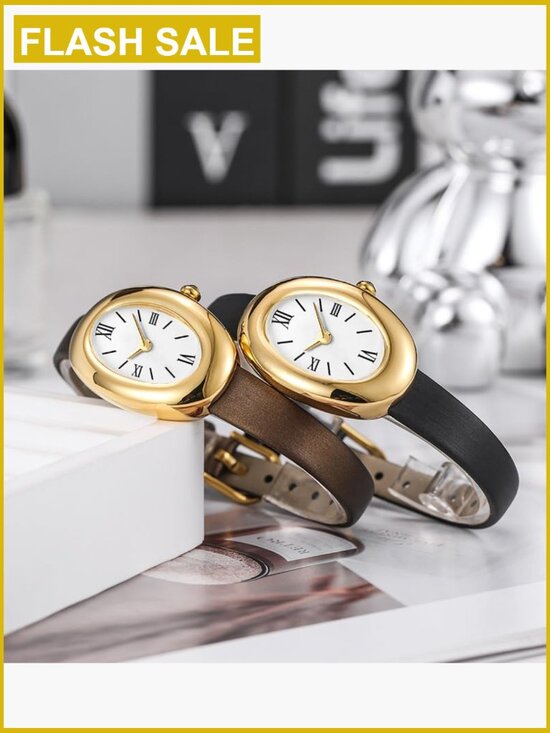 Elegant 24mm Oval Bangle Watch - Quartz Wristwatch - Dainty Vintage Style main image 6